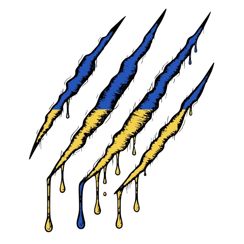 Griffe de drapeau de l’Ukraine - Griffe de griffe