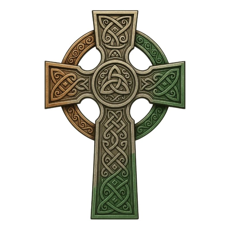 Irish Celtic Cross Knot Pattern