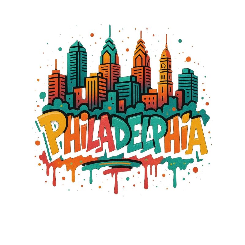 Philly Graffiti Skyline