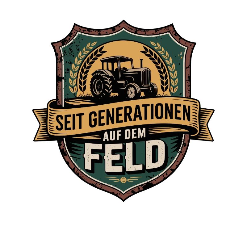  Seit Generationen Auf Dem Feld Traktor Bauer