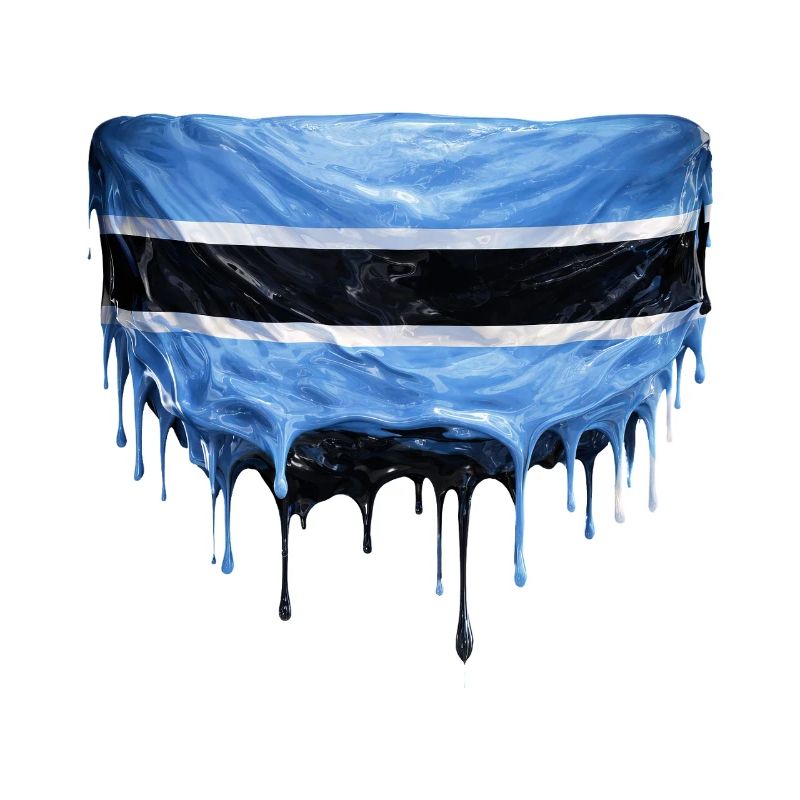 Art de la chute du drapeau du Botswana