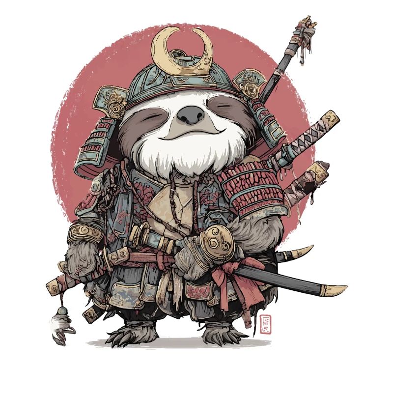 Faultier-Samurai-Rüstung