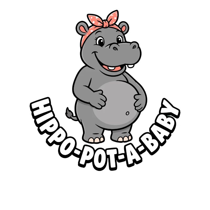 Mère enceinte Hippopotam-un-bébé Hippopotam-un-bébé Hippopotame