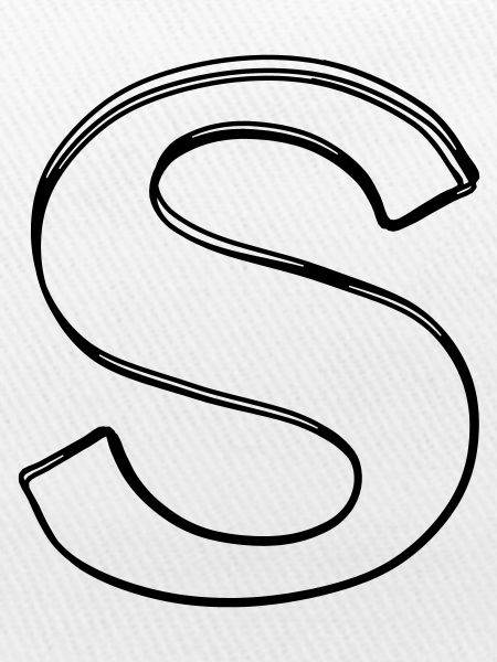 Buchstabe S handgezeichnet
