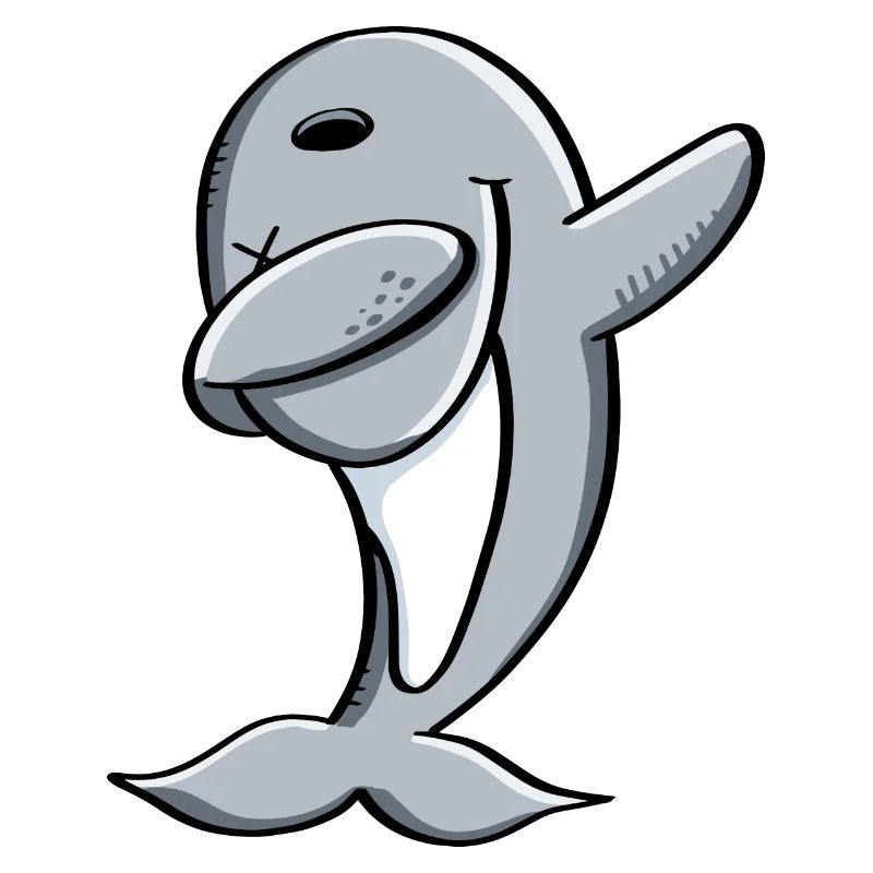 Delfin makes Dab Dance - Dabbing - Dolphin - Comic