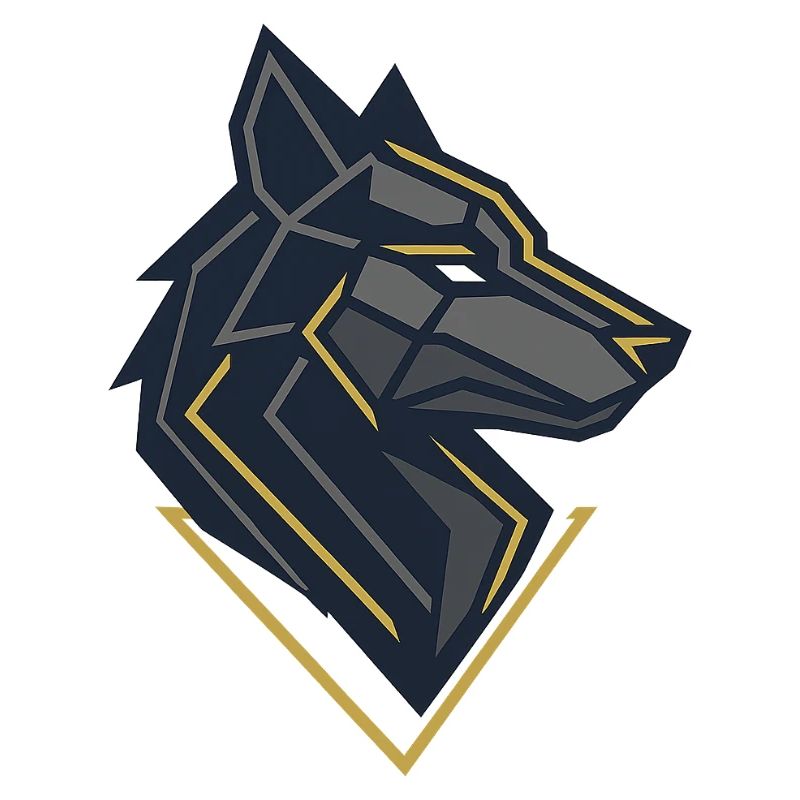 Geometric Wolf Emblem