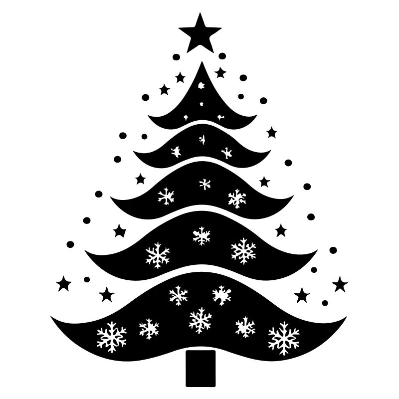 Silhouette du sapin de Noël