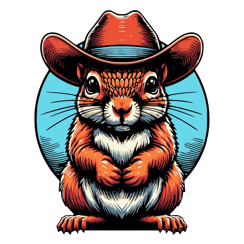 Cowboy-Eichhörnchen Grafik