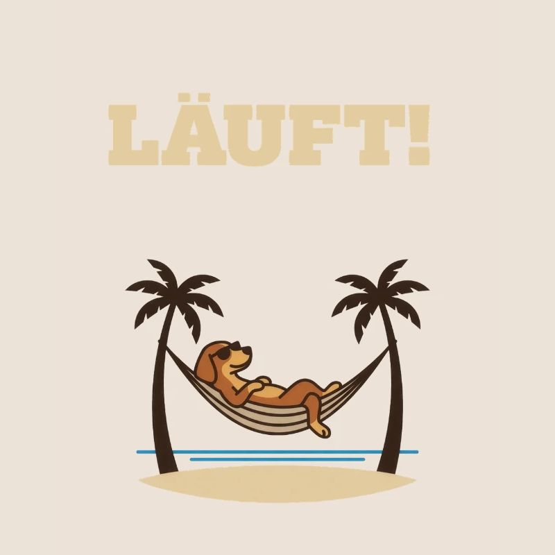 Course – Chien dans le hamac