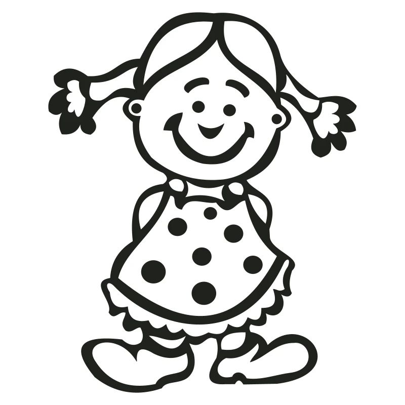 Fille joyeuse avec une robe à pois