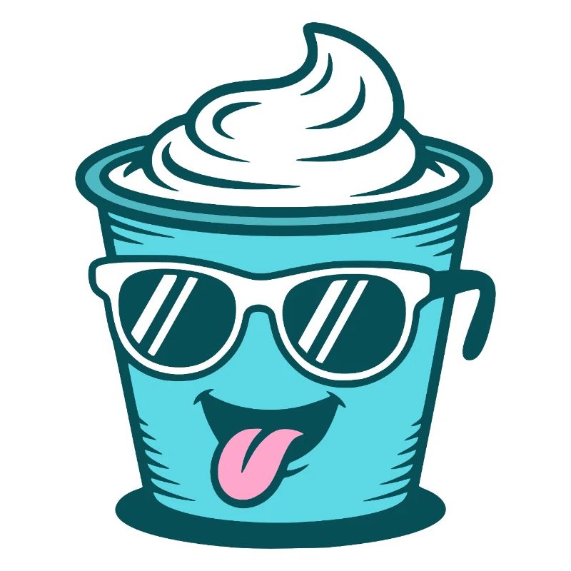 Crème Yaourt Crème Glace - Mug avec lunettes de soleil