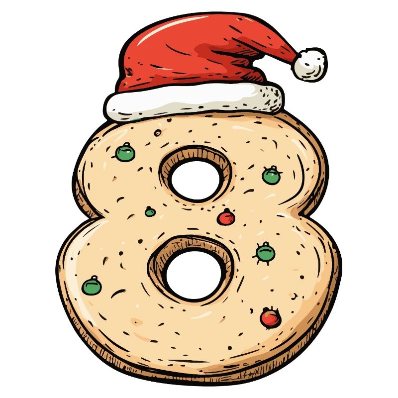 Biscuit de Noël à 8 chiffres
