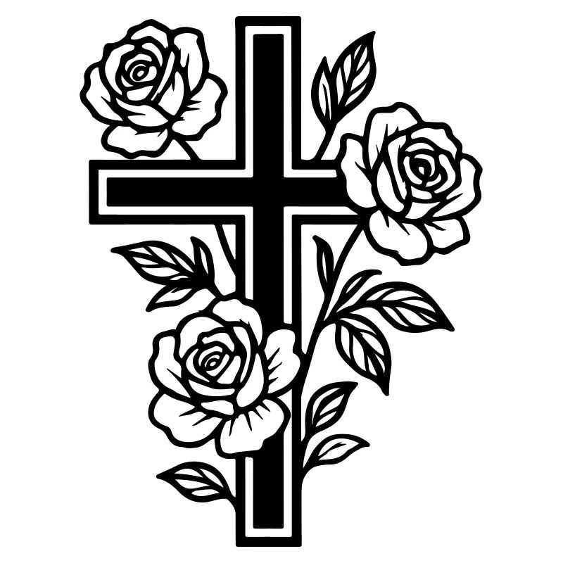 Fleurs à symbole de croix