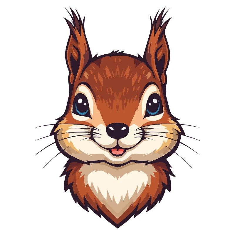 Süßer Eichhörnchen Kopf