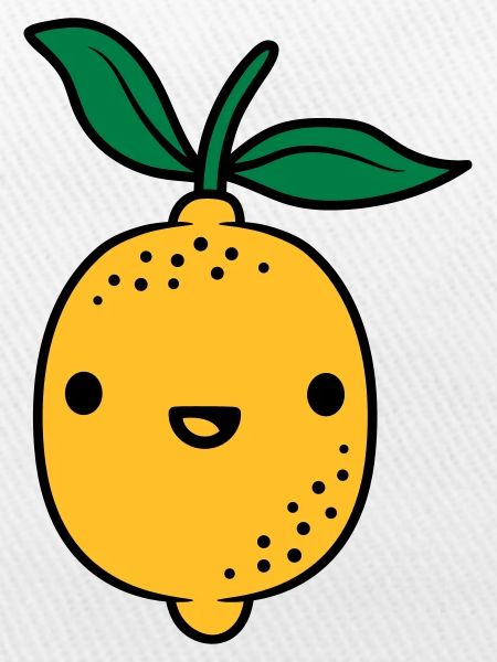 Fruit de citron kawaii