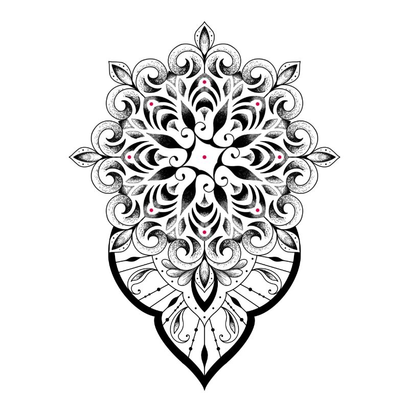 Mandala graphic dot work