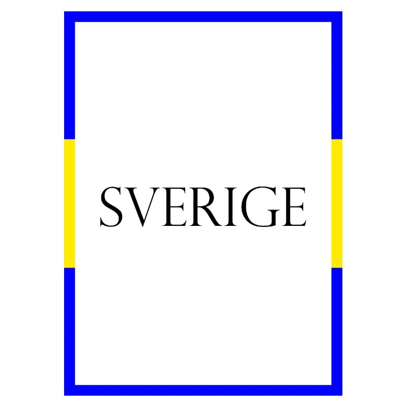 Suède Sverige, Lettrage de déclaration avec drapeau