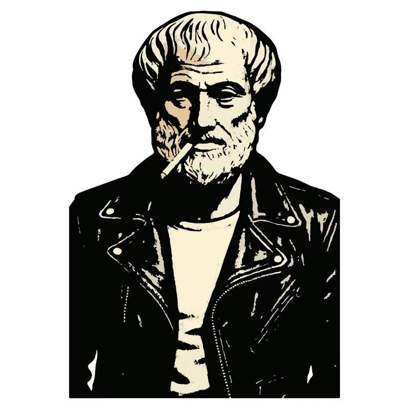 Aristotle Ancient Philosopher Noir Rebel Portrait