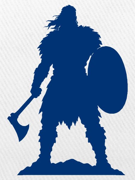 Wikinger Kämpfer Silhouette
