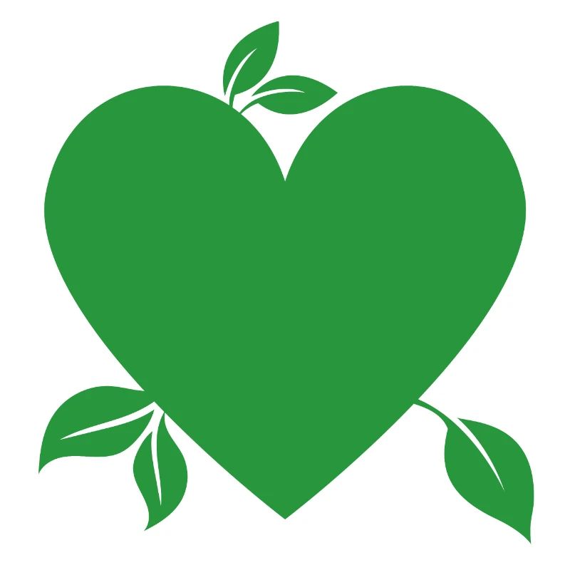 Coeur vert, nous devons aimer la nature