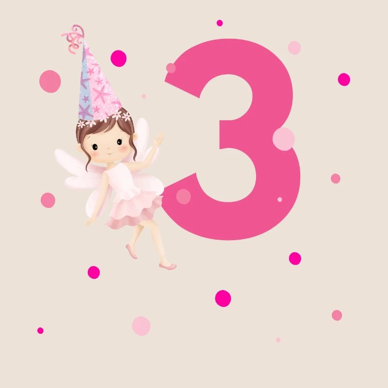 3. Geburtstag rosa Fee