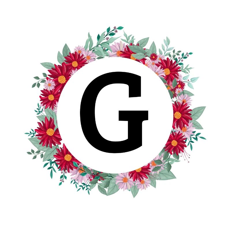 Buchstabe g Blumenkrone