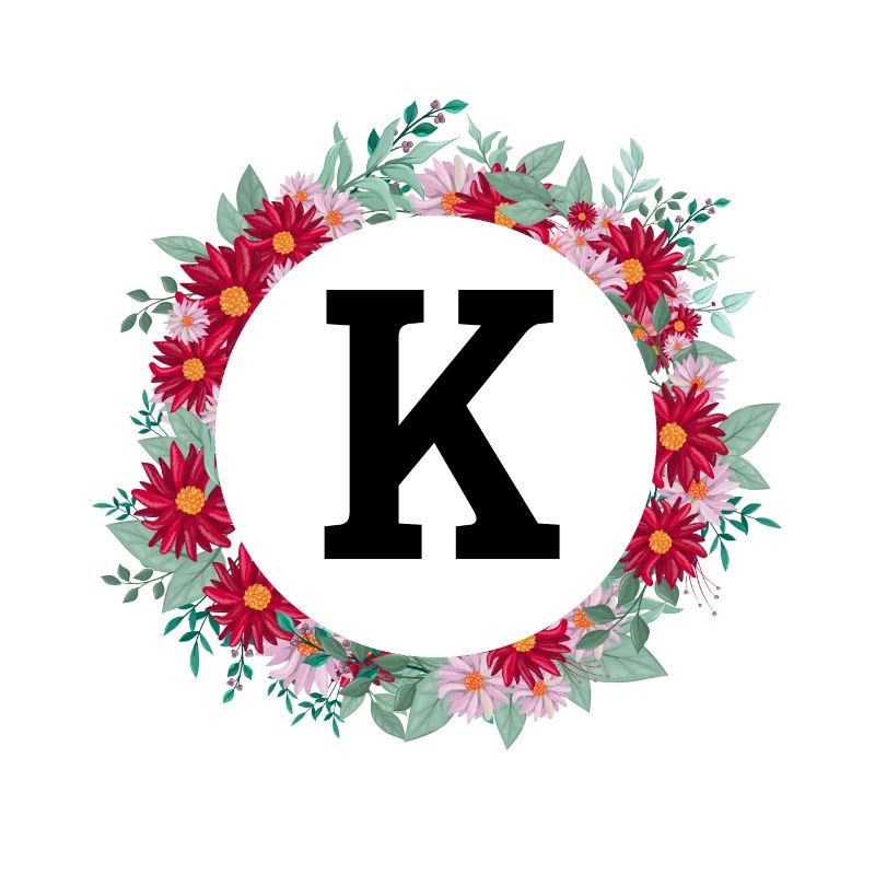 Buchstabe k Blumenkrone