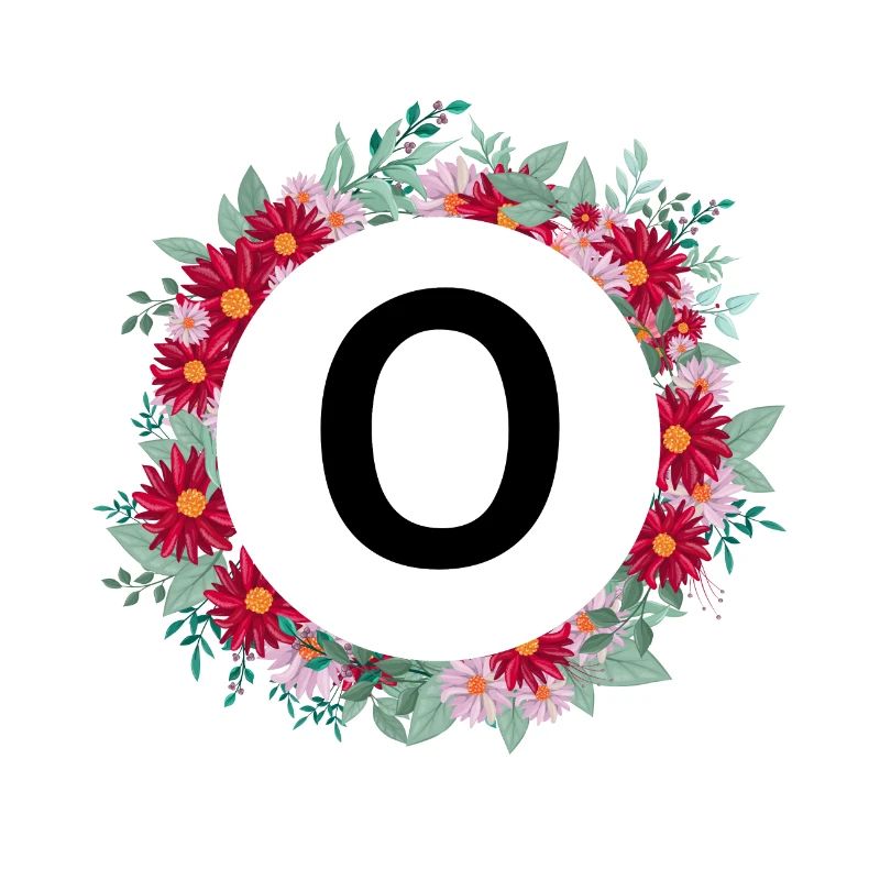Buchstabe o Blumenkrone