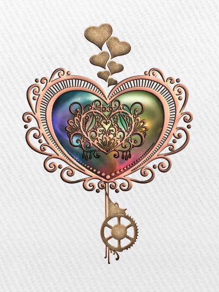 Romantisches Steampunk-Herz