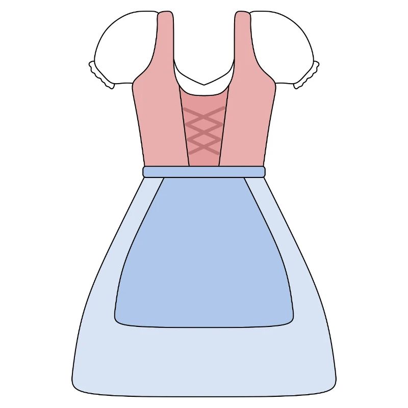 Conception de robe bavaroise traditionnelle Dirndl