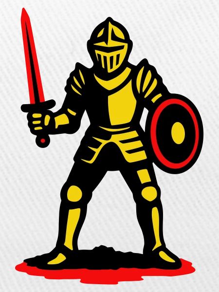 Chevalier jaune à l’épée rouge