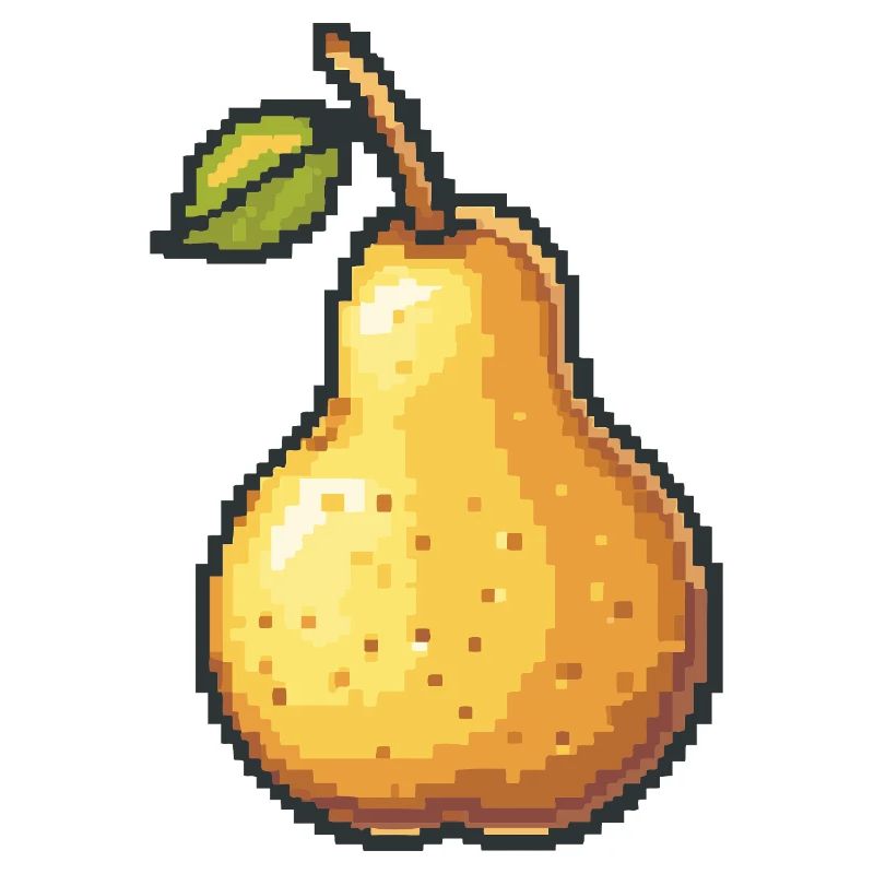 Pixel Birne Retro Pixelkunst