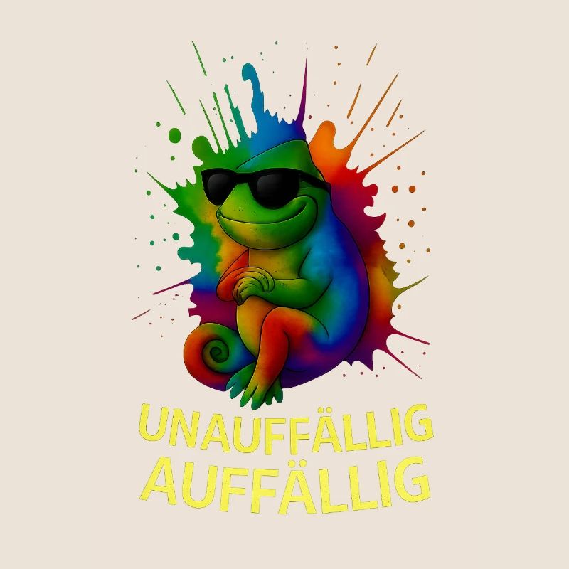 Regenbogen Chamäleon mit Stil