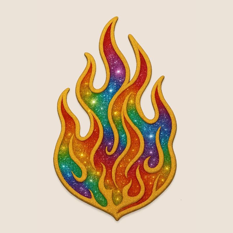 Regenbogenfeuer Patch