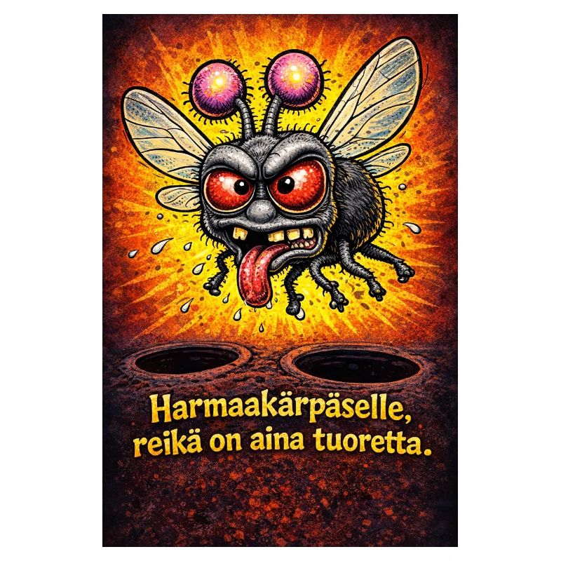 Für eine graue Fliege ist das Loch immer eine Staubquelle