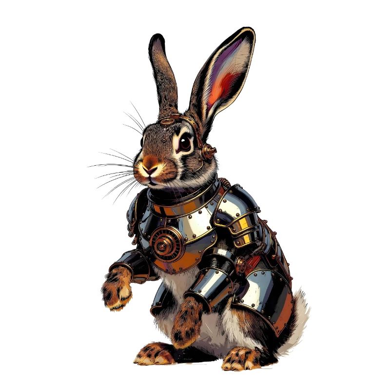 Armoured Rabbit Steampunk Hero