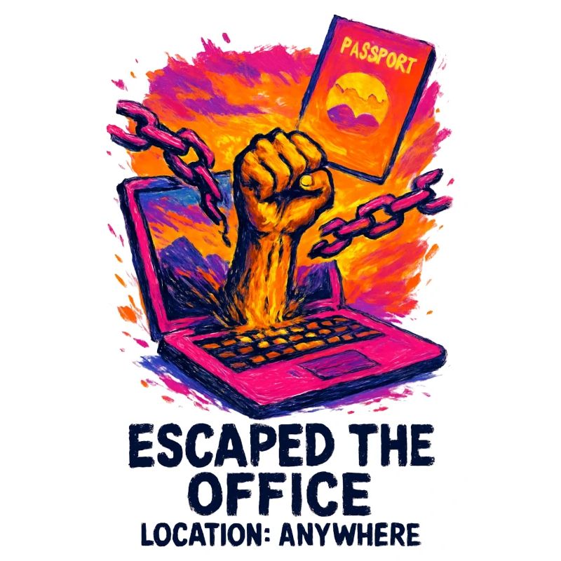 Télétravail - Echappé du bureau 