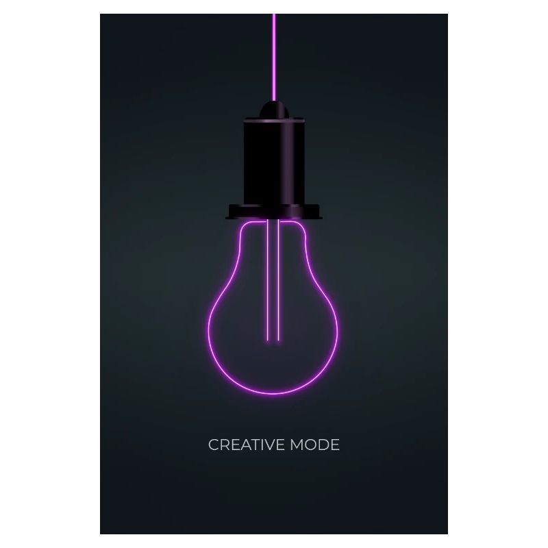 Creative Mode Neon Glühbirne Poster
