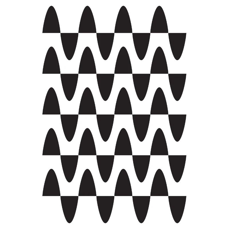 Midnight Wave Grid Pattern
