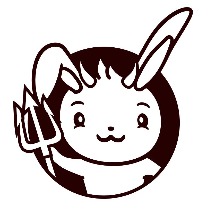 Bunny Devil Demon Evil Satan Hell Trident Costume