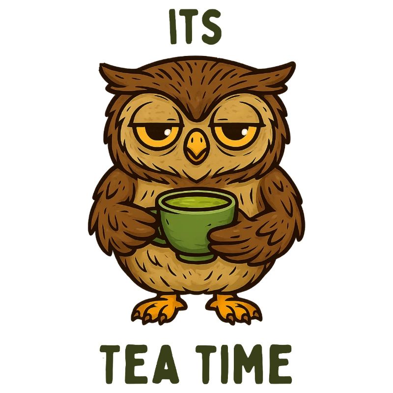 Schlafende Eule Teezeit