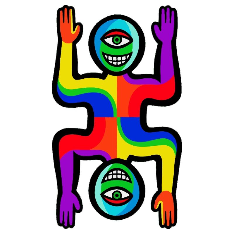 Rainbow Two Faces Figure