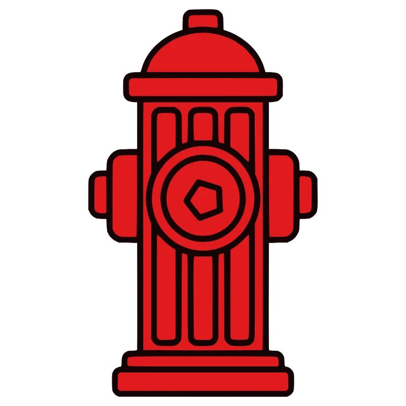Classic Bold Red Fire Hydrant