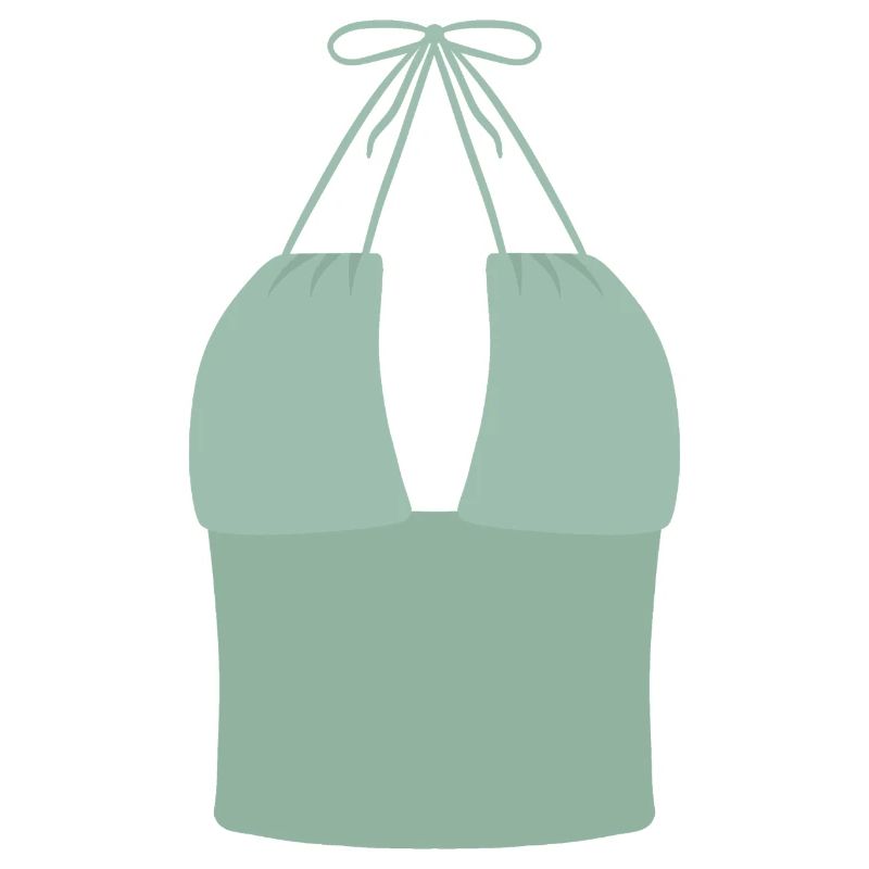 Mint Halter Bikini-Oberteil