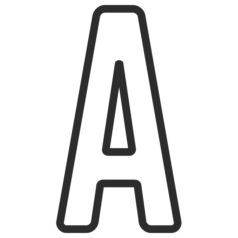 Typodesign de la lettre A