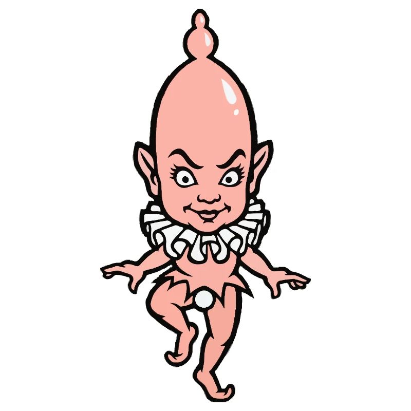 Bébé Diable mignon avec collier