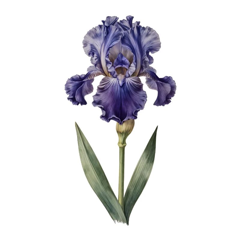 Iris violet sur tige délicate