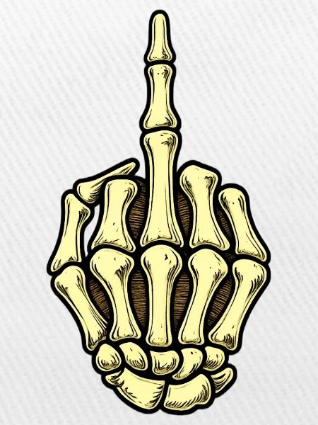 Skeletthand Mittelfinger