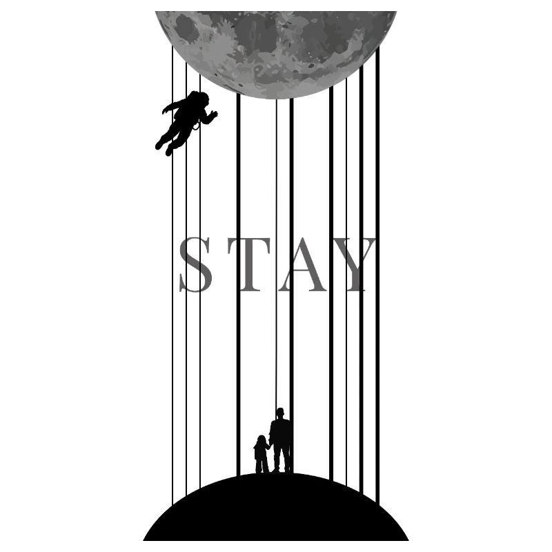 Weltall Interstellar mit Morse Code Stay