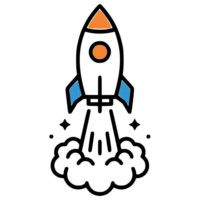 Rocket Launch Space Comic